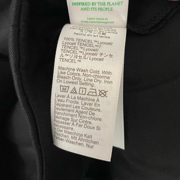 J. Crew Factory Wide Leg pleated twill trouser pant 20T 100% Tencel Black NWT - Picture 9 of 10